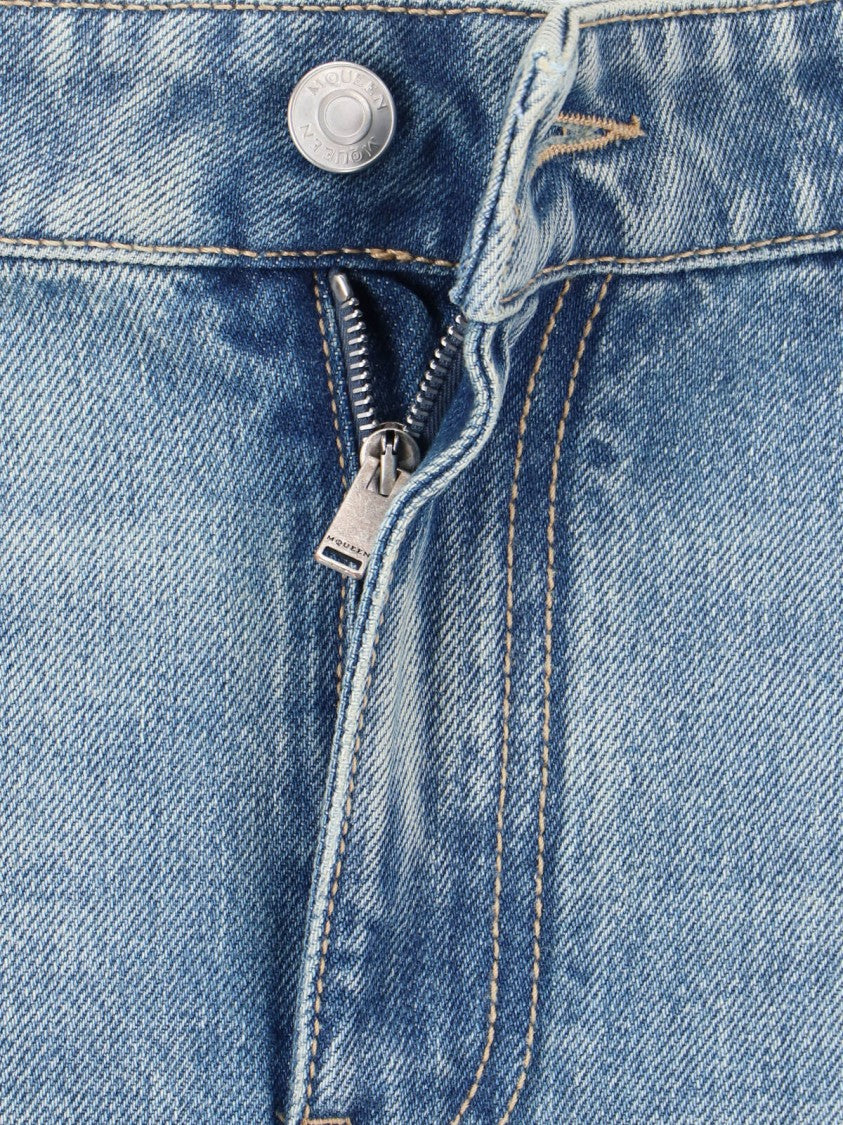 Alexander Mcqueen Wide-Leg Jeans – Light Blue