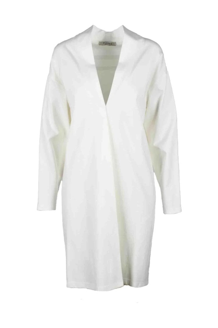 Plums White Viscose Nylon Elastane Cardigan