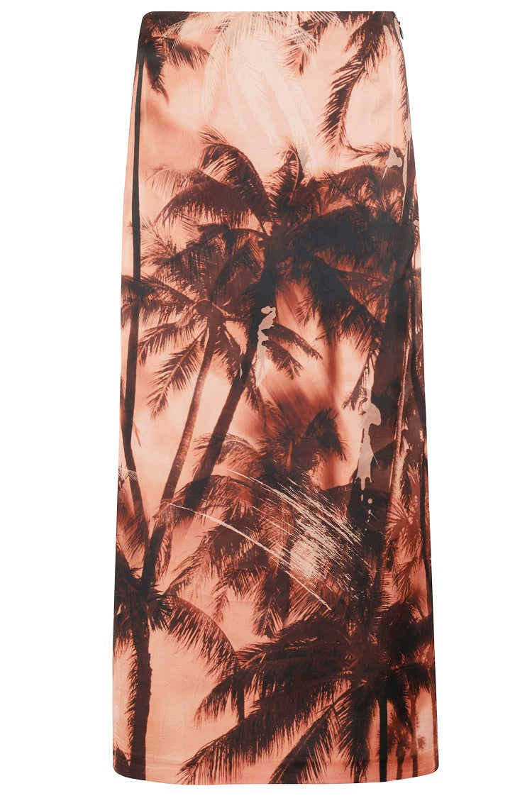 Erika Cavallini Multicolor Tropical Print Skirt