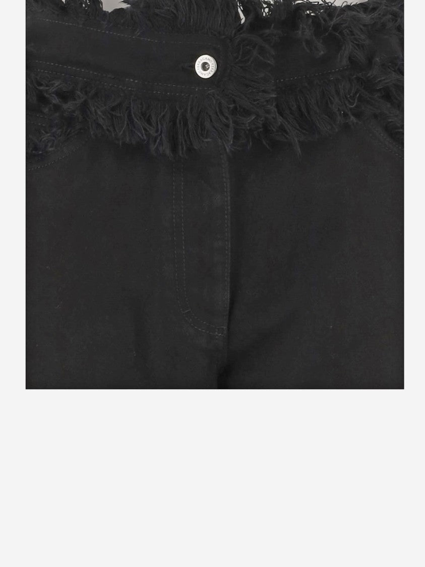 Salvatore Ferragamo Frayed Cotton Pants
