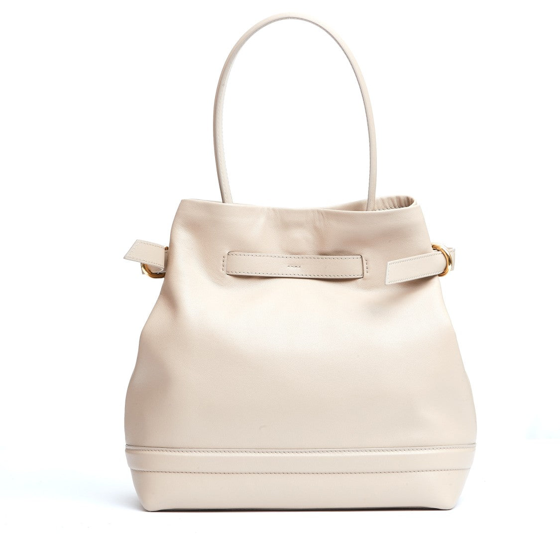 Orciani Ivory Leather Bucket Bag