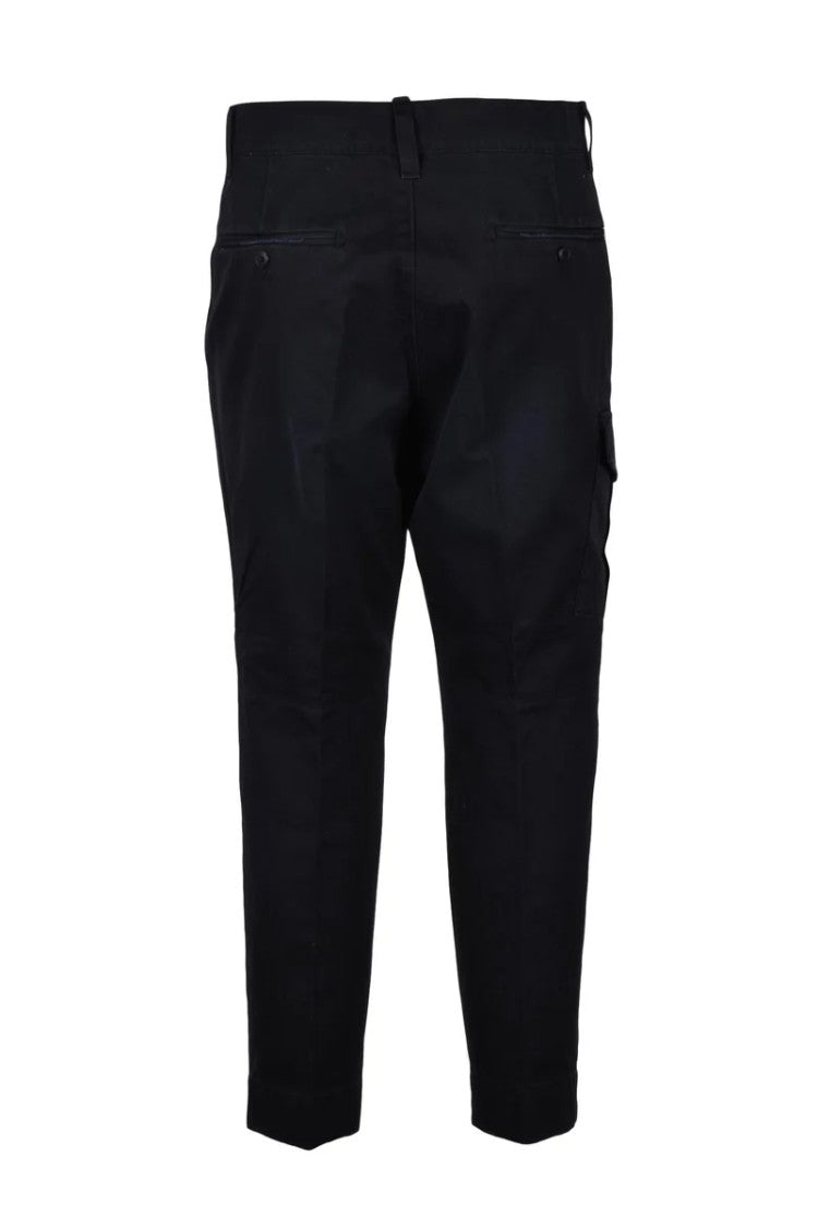 Dondup Cotton Cargo Trousers - Black