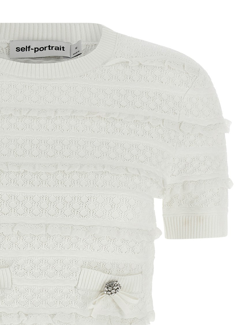 Self-Portrait 'Pointelle Knit' Top