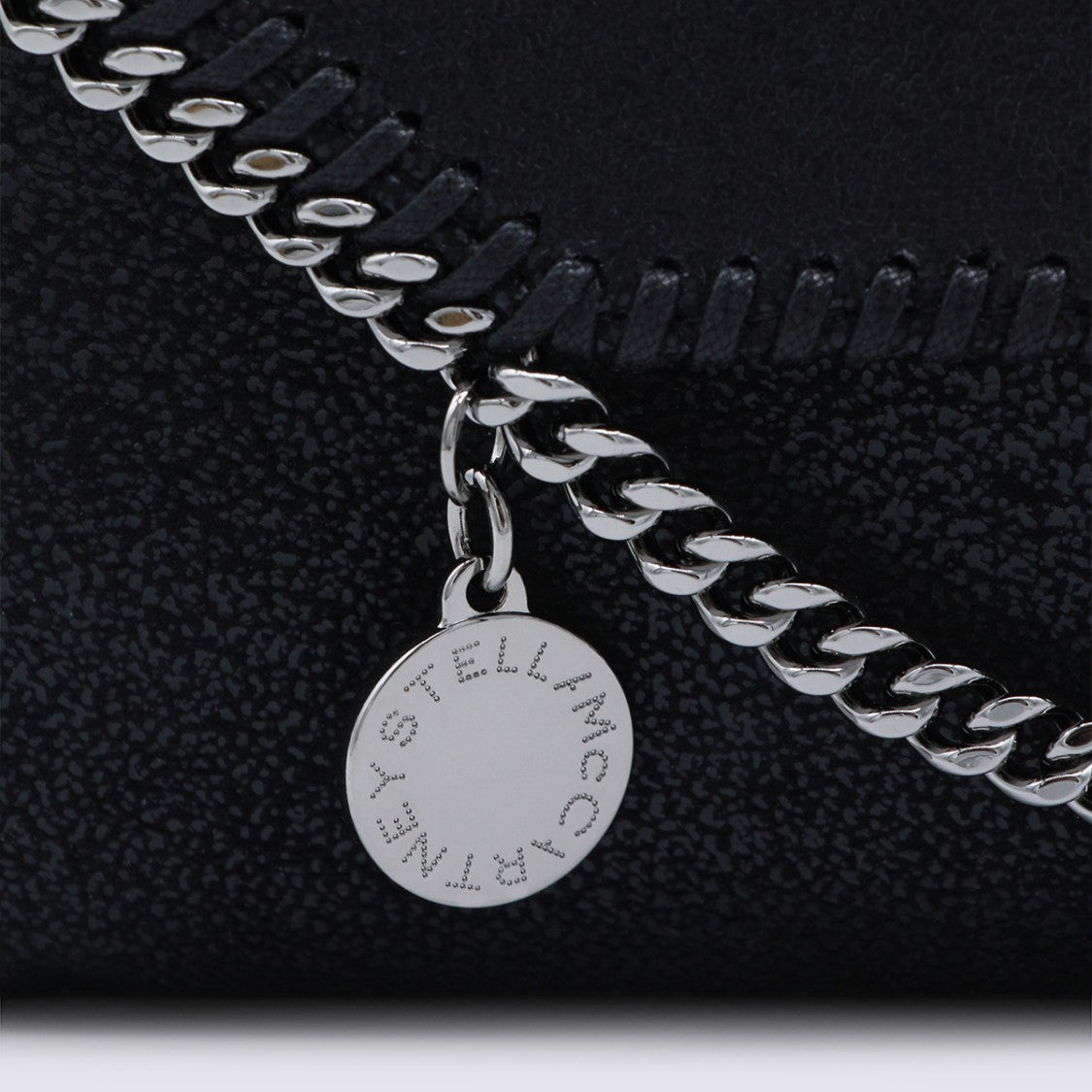 Stella Mccartney Black Faux Leather Continental Wallet Crossbody Bag