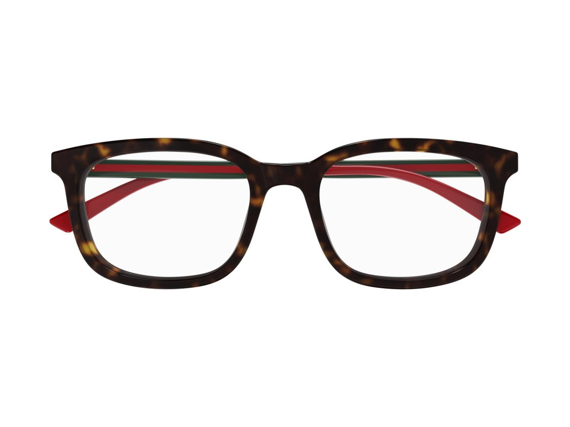 Gucci Gg1928o Striped Tortoiseshell Square Eyeglasses