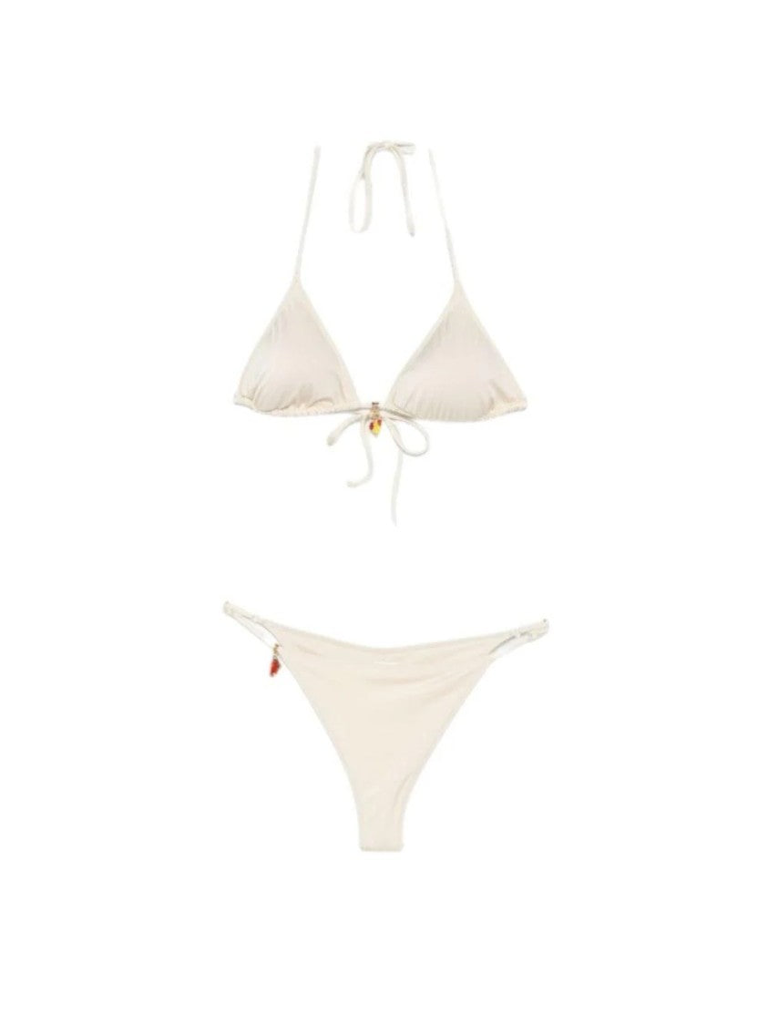 Mc2 Saint Barth Triangle Bikini With Decorative Charms