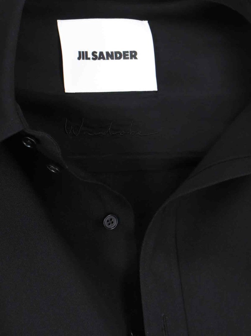 Jil Sander Midi Chemisier Dress - Black