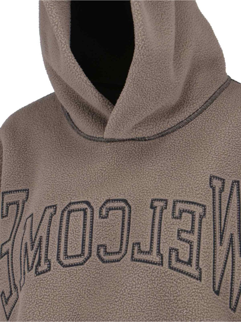 Mm6 By Maison Margiela Teddy Taupe Fabric Hoodie