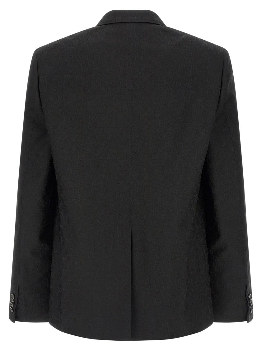 Gucci 'Gg' Canvas Blazer
