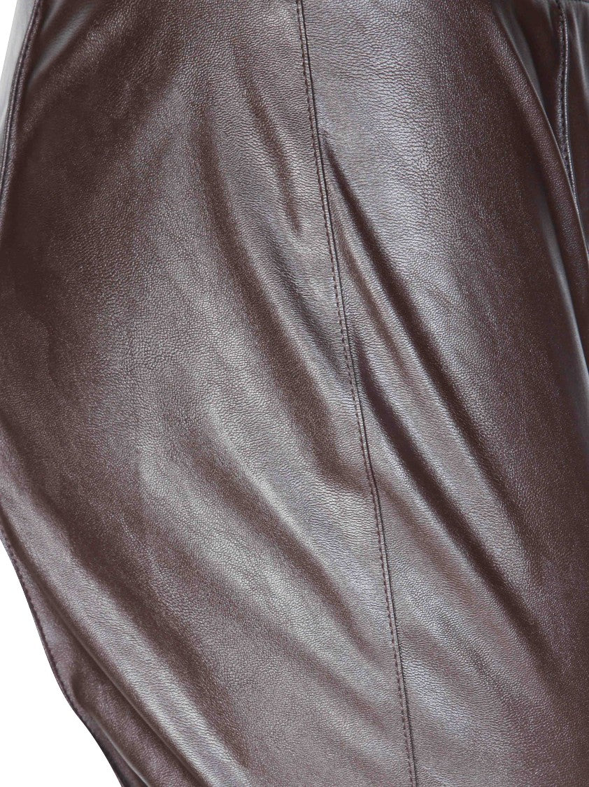 Elisabetta Franchi Dark Brown Flared Pantalone Pants