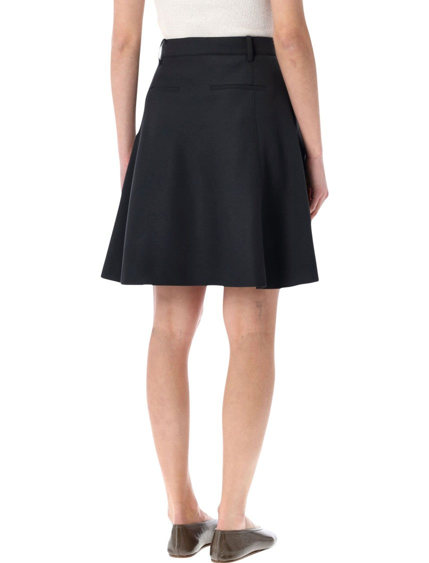 Low Classic Minimalist Suede Misto Lana Corolla Skirt