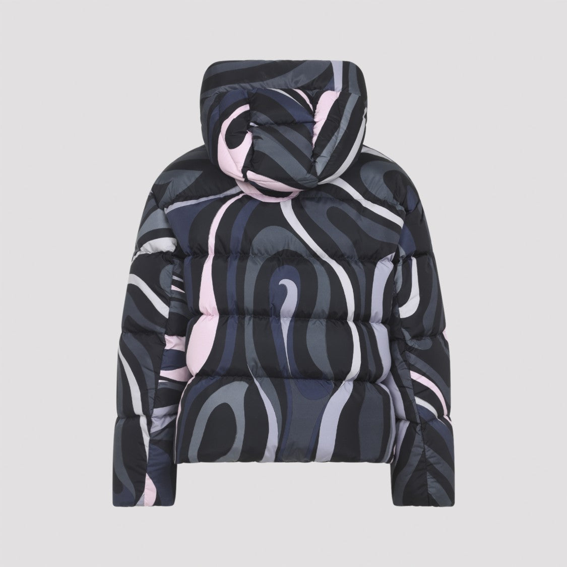 Pucci Abstract Swirl Pattern Puffer Coat