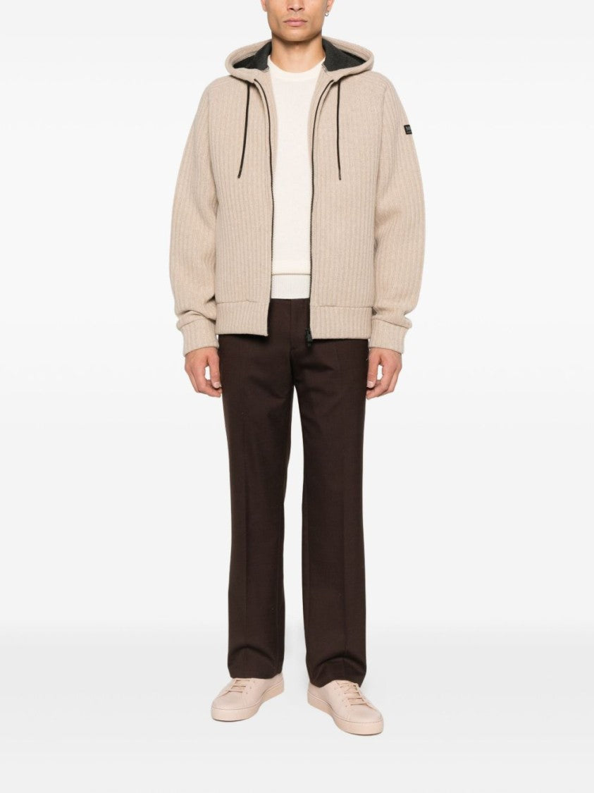 Mc2 Saint Barth Ribbed Knit Zip-Up Sweater