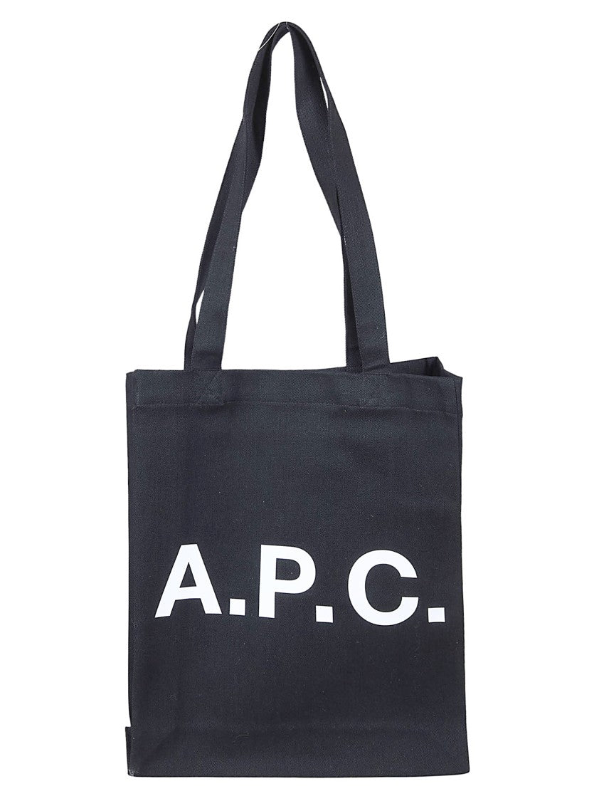 A.P.C. Black Tote Bag With Bold Logo