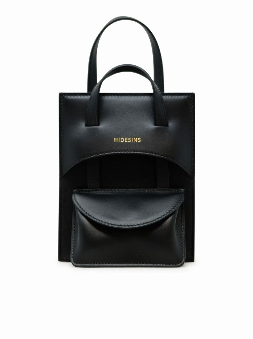 Hidesins Fl2515 Flap Mini Black Leather Handbag