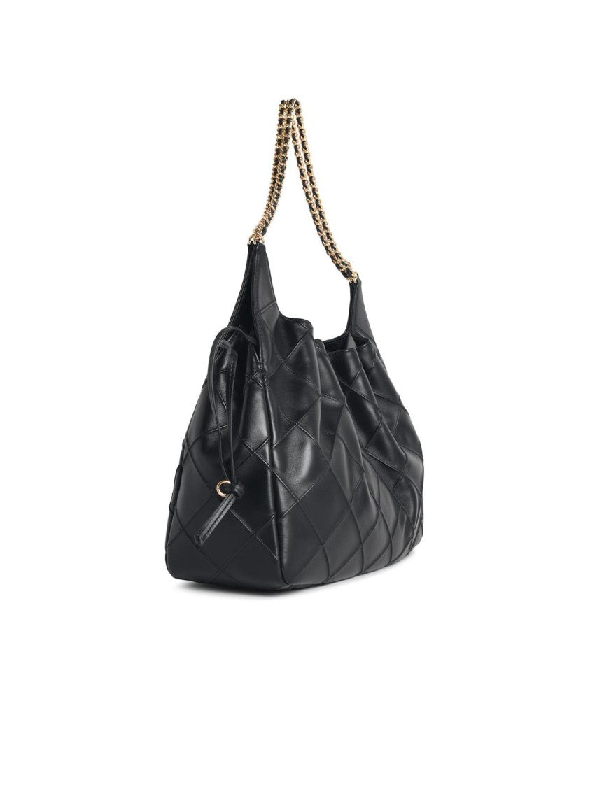 Tory Burch 'Shopping Fleming Grande' Black Nappa Leather Bag