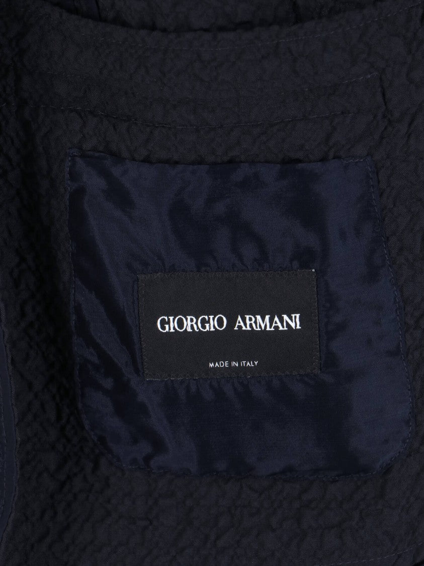 Giorgio Armani Single-Breasted Blazer – Navy