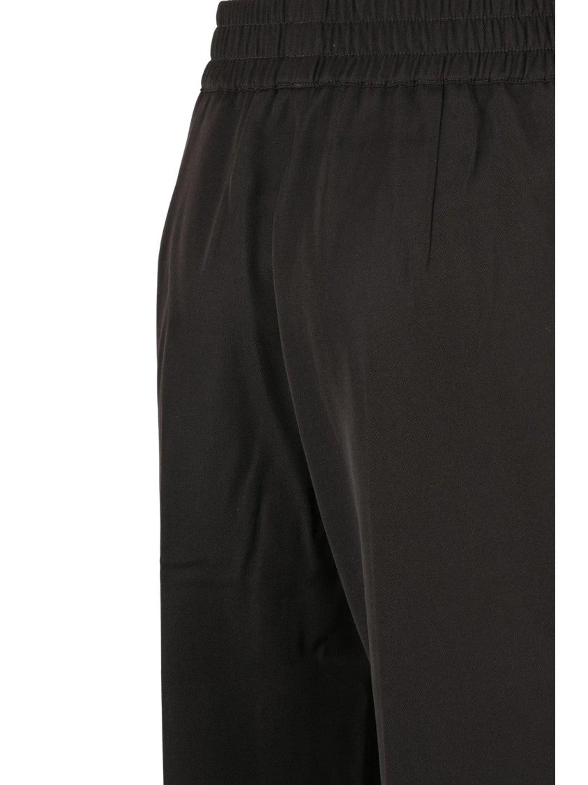 Dolce & Gabbana Chocolate Wide-Leg Virgin Wool Pants