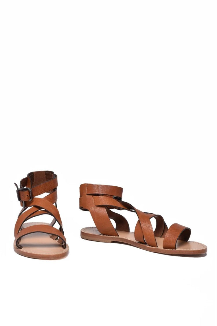 Post & Co Leather Sandal - Brown