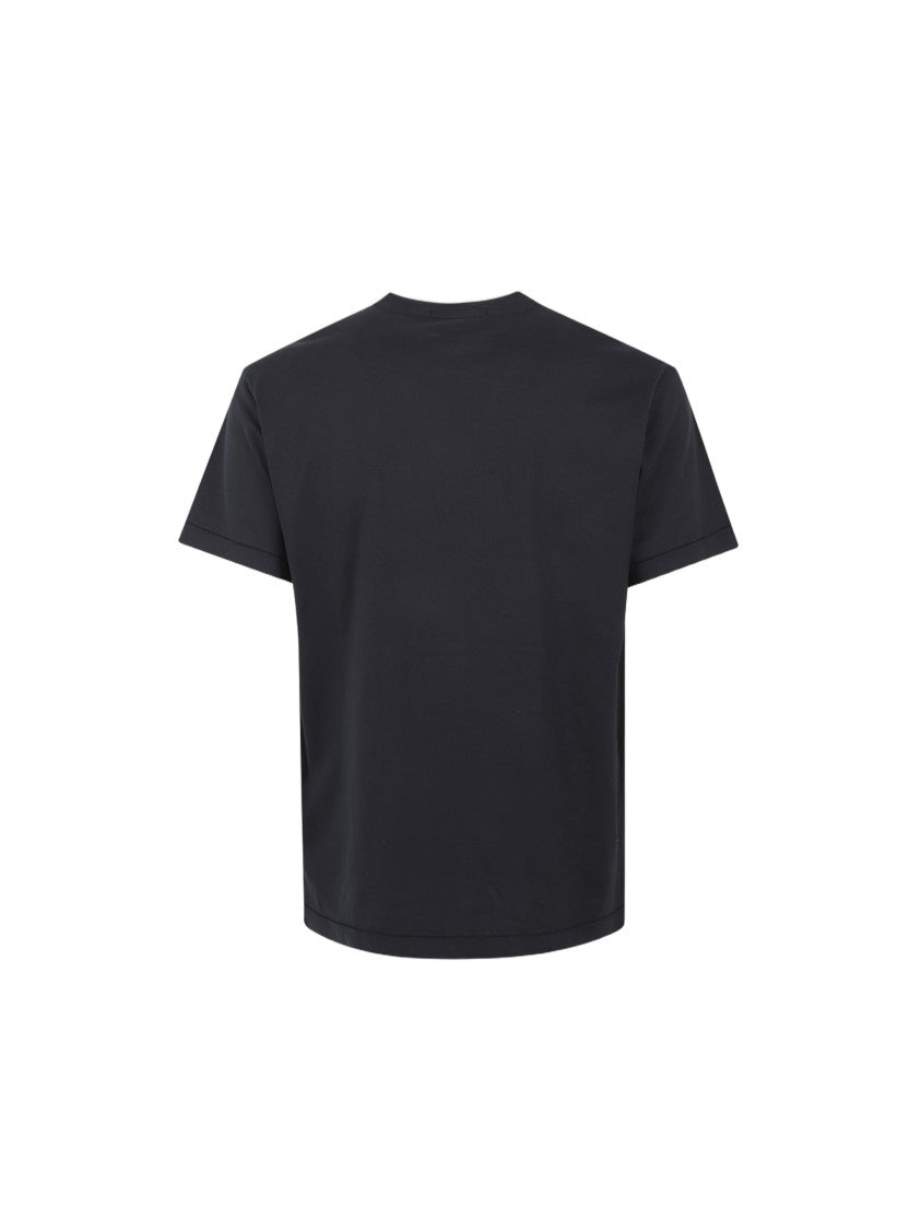 Stone Island Blue Cotton T-Shirt With Round Neckline