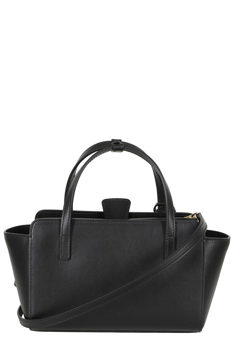 Hidesins Black Small Rectangular Flap S Pocket Leather Shoulder Bag