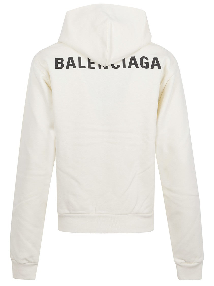 Balenciaga Relaxed-Fit Hoodie With Dropped Shoulders And Embroidered Detailing