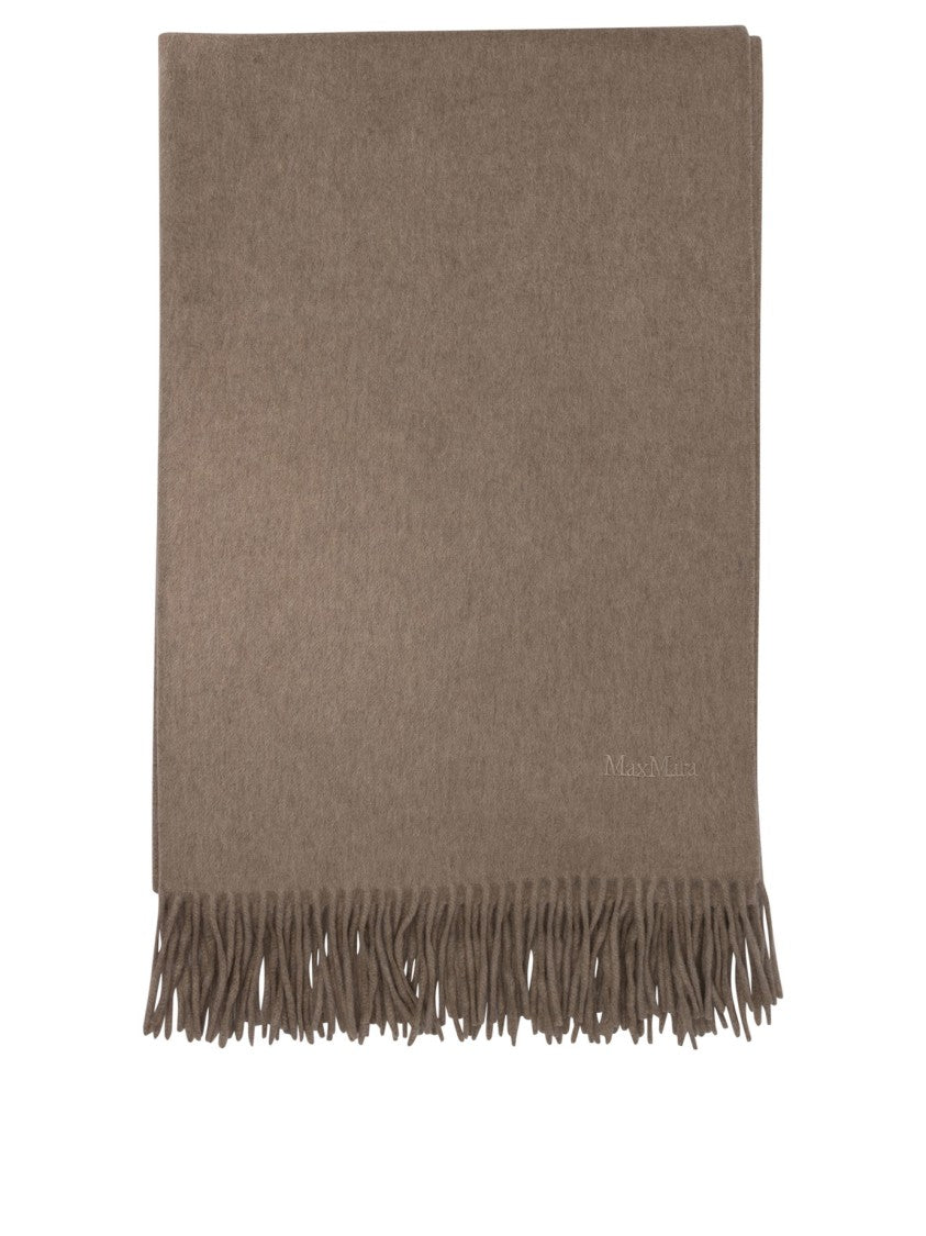 Max Mara Rectangular Cashmere Stole With Fringed Edges