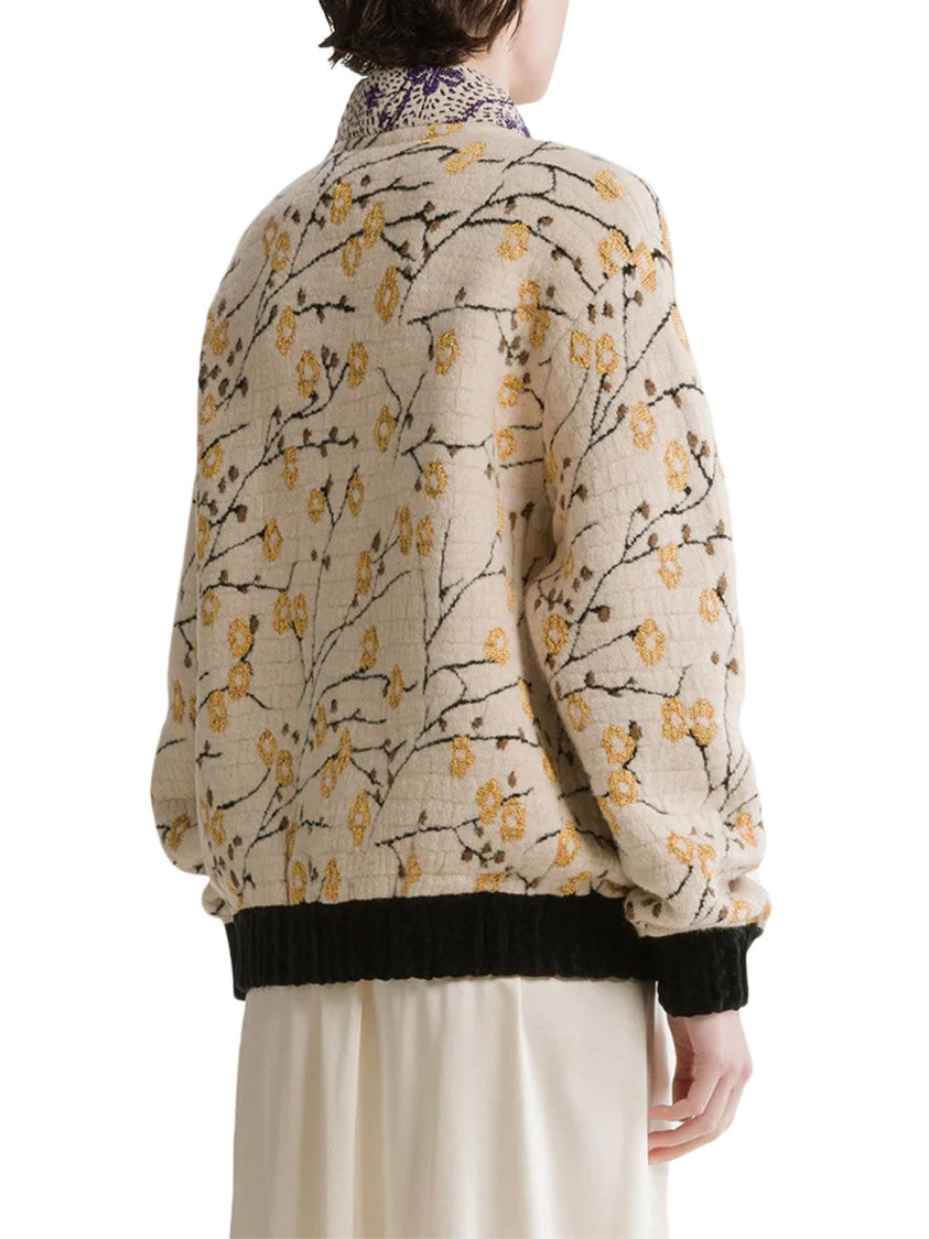 Forte Forte Cherry Blossom Jacquard Bomber Jacket