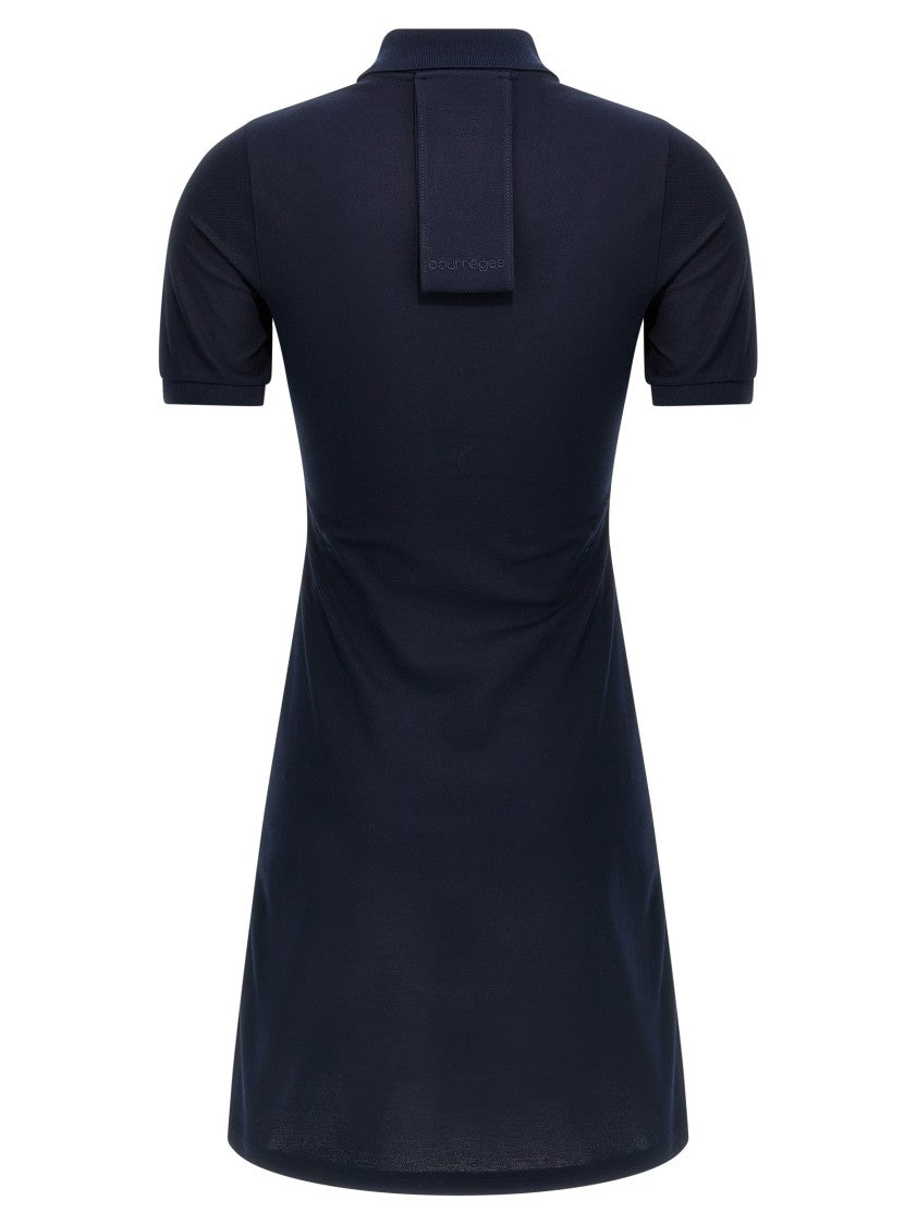 Courrèges A-Line Piqué Cotton Polo Dress