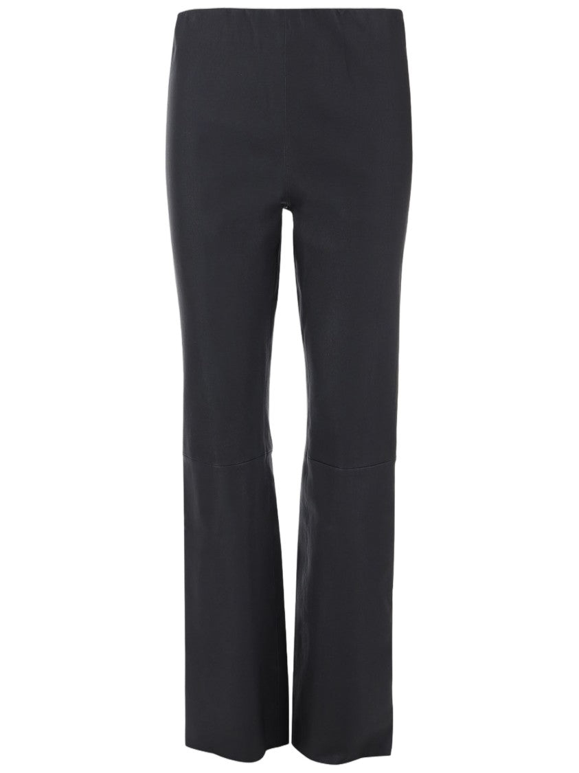 By Malene Birger Black Florentina Lambskin Straight-Leg Leather Pants
