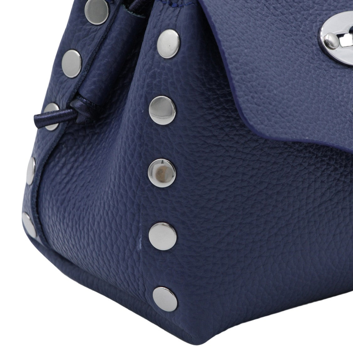 Zanellato Textured Surface Compact Handbag With Silver-Tone Accents