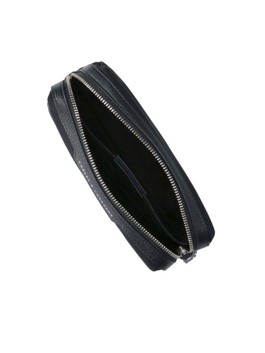 Anya Hindmarch Rectangular Black Bag With Silver Zipper Closure