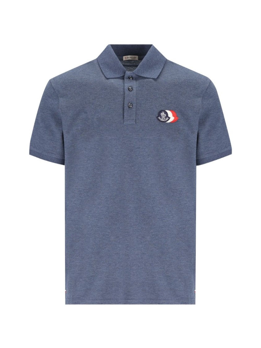 Moncler Embroidered Logo Classic Collar Short-Sleeve Polo Shirt