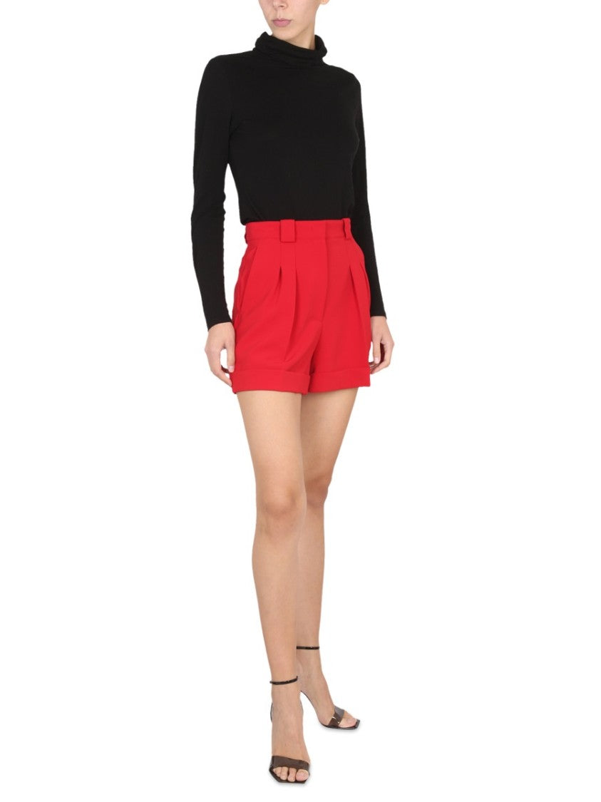 Moschino High-Waisted Tailored Shorts With Side Pockets