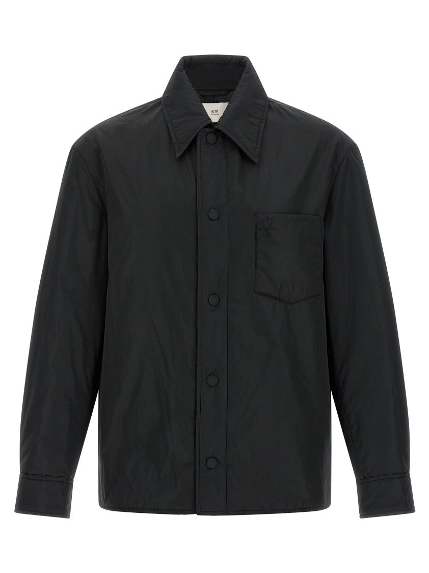 Ami Lightly Padded Water-Repellent Technical Taffetas Overshirt