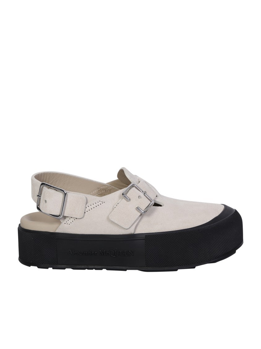 Alexander Mcqueen Beige Leather Sandals