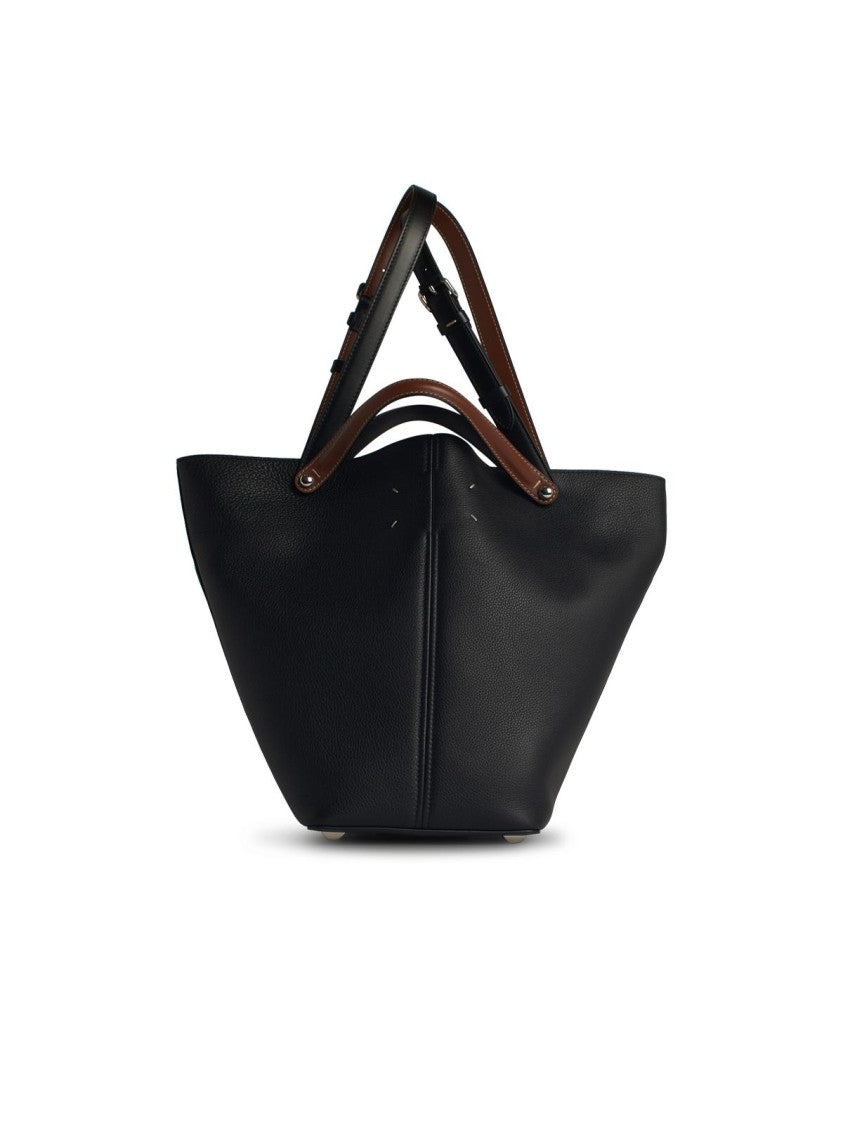 Maison Margiela 'Dress Age' Black Leather Bag
