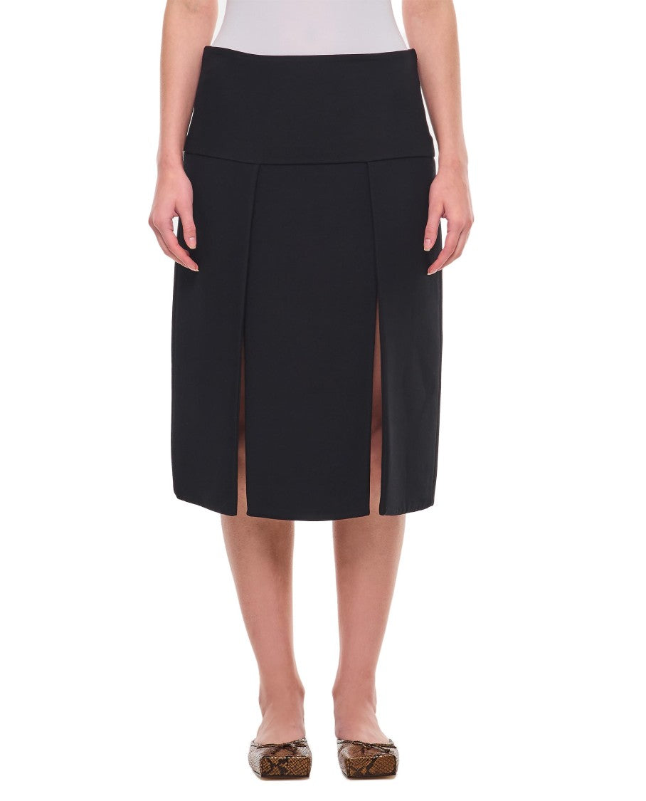 Khaite Kick-Pleat Midi Skirt