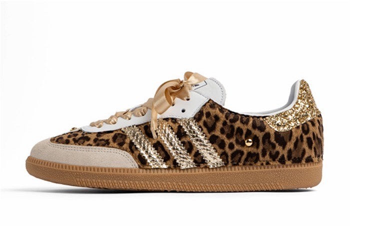 Adidas Leopard Print Samba Custom Sneakers