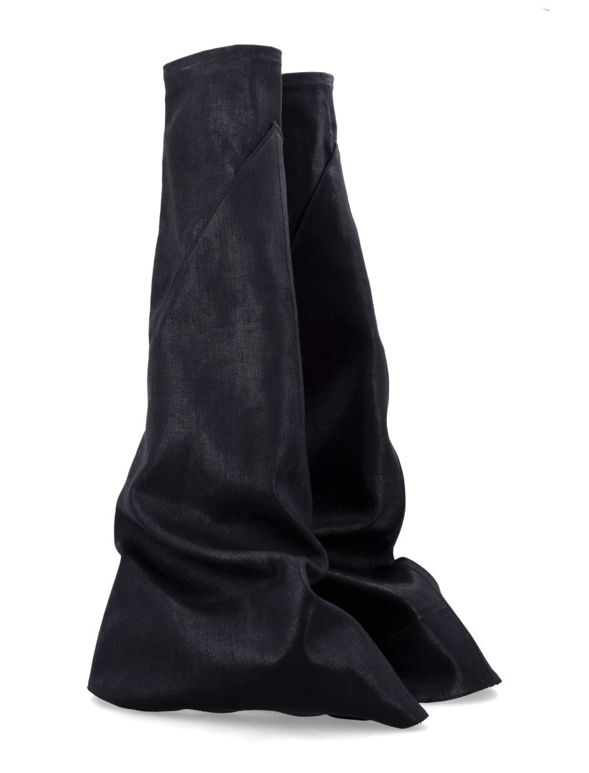 Drkshdw By Rick Owens Boot-Shaped Sneakers With Shark-Tooth Rubber Sole