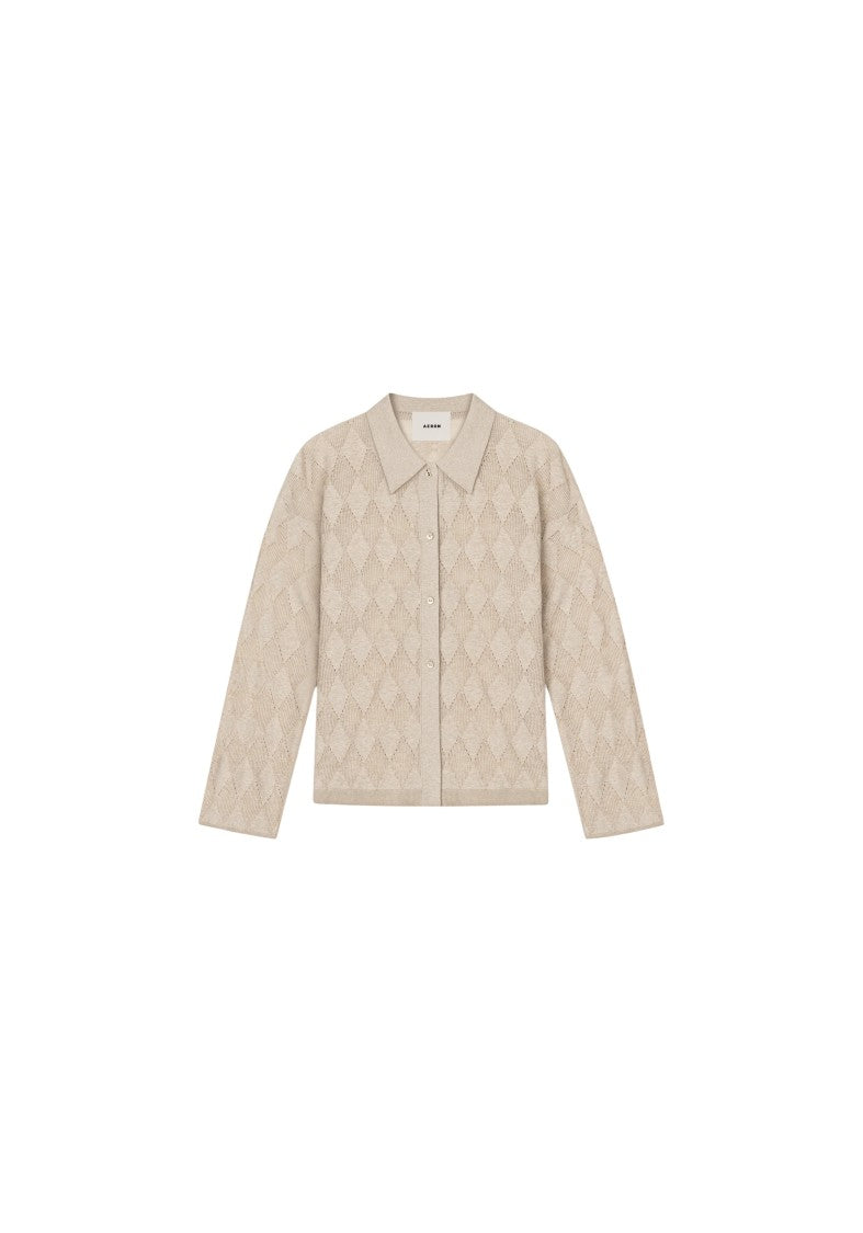 Aeron Tamara - Diamond Knit Cardigan Shirt