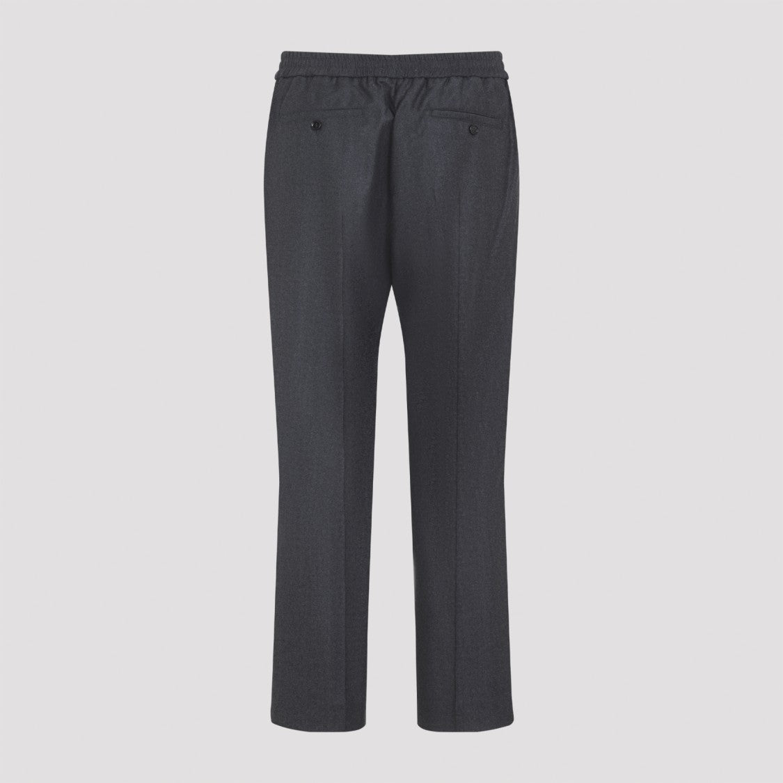 Ami Elasticated Waist Grey Virgin Wool Pants