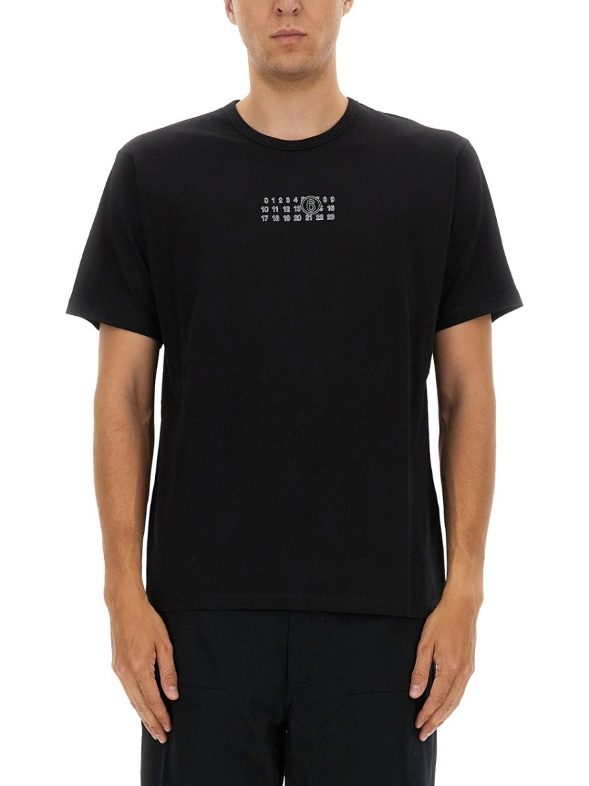 Mm6 By Maison Margiela Crew Neck T-Shirt With Minimalist Logo Design
