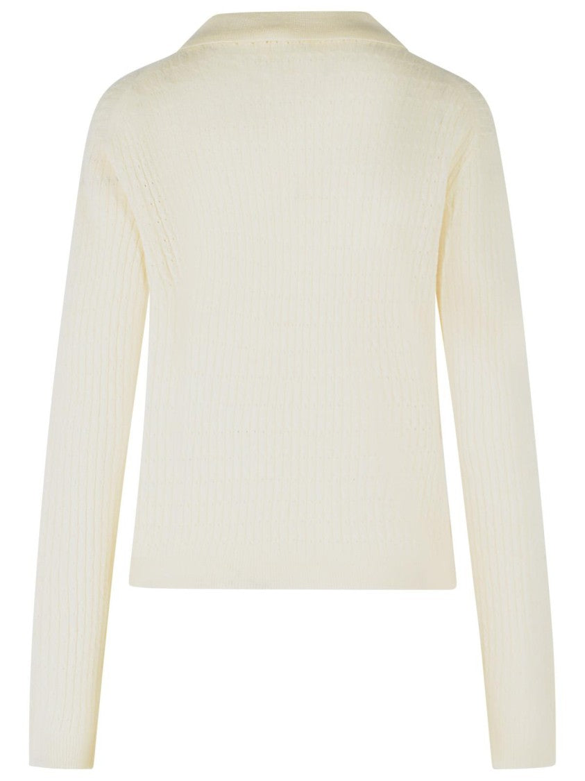 Closed Ivory Wool Polo Shirt