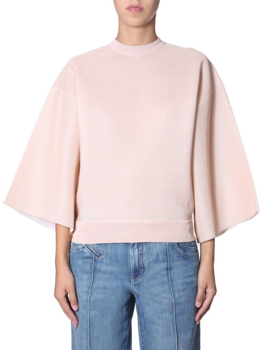Givenchy Puffed Sleeve Top With Round Neckline