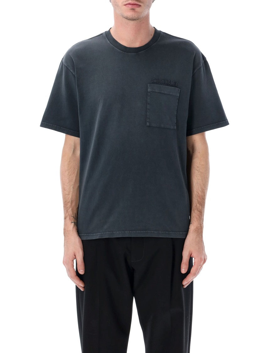 Marni Frayed Lettering Cotton T Shirt