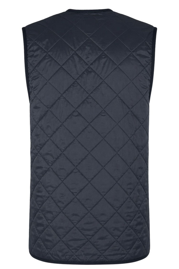 Barbour Navy Polarquilt Gilet With Fleece Lining And Water-Resistant Fabric