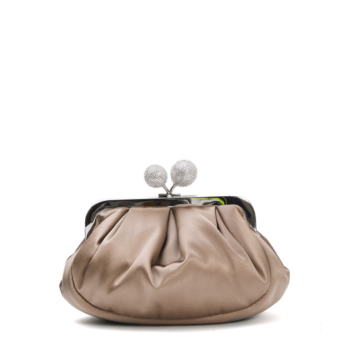 Max Mara Small Pastry Bag In Beige Satin