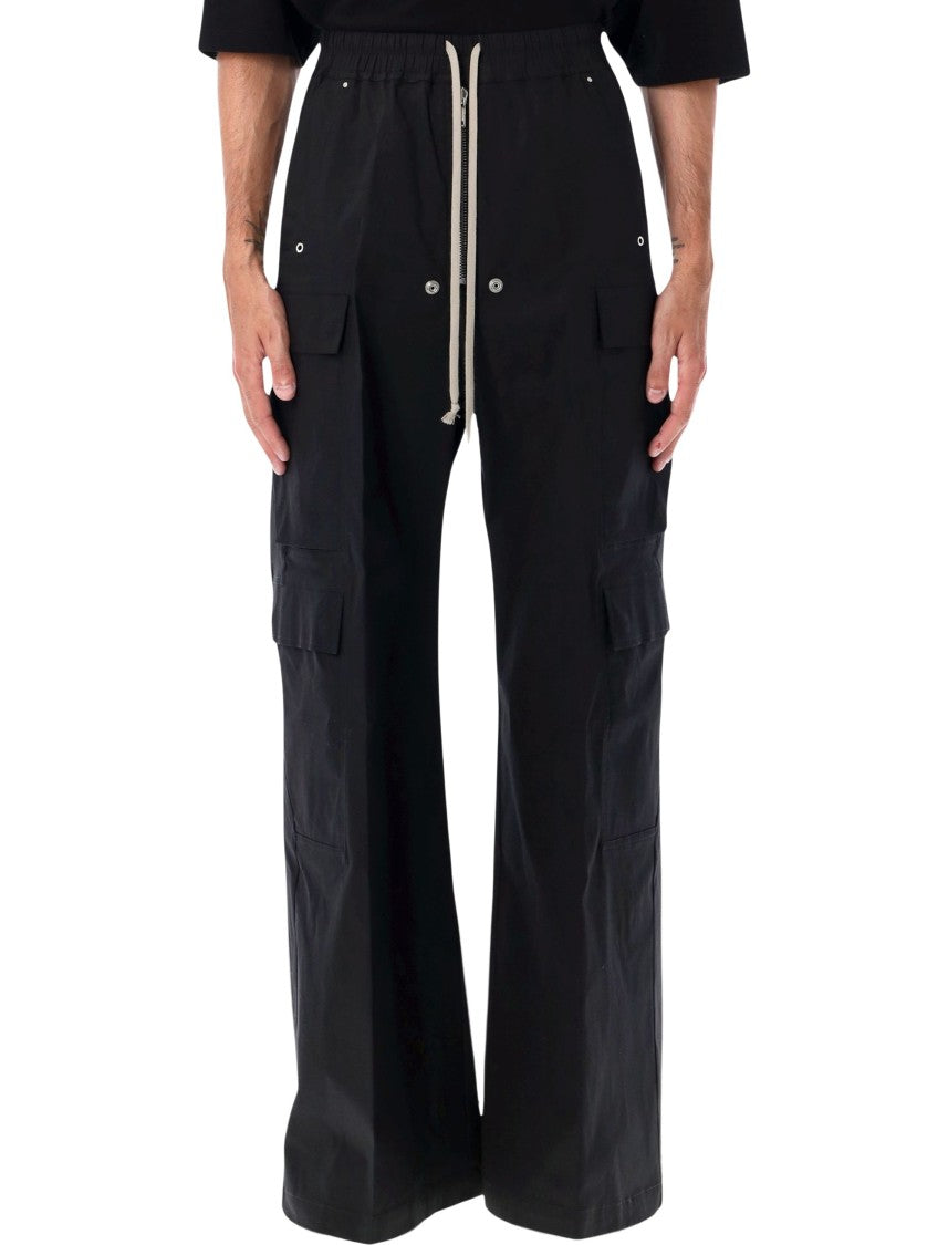 Rick Owens Cargobelas Black Oplin Pants