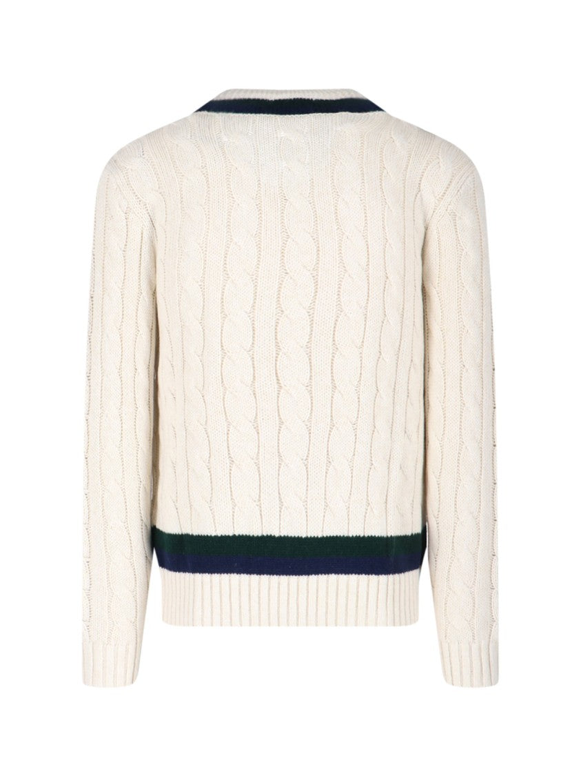 Polo Ralph Lauren Cable-Knit Cricket Sweater Cream